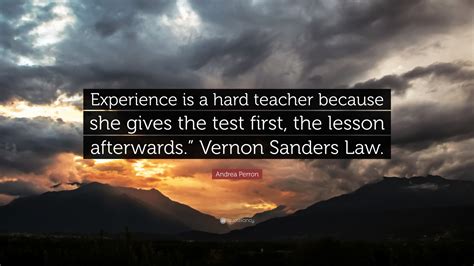 experience is hard teaching